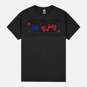 4th Of July Typography Words Freedom Indepence Patriotic USA Unisex T-Shirt