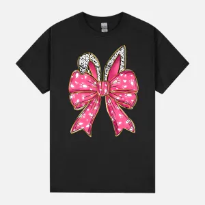 Cute Easter Day Coquette Bow Bunny Rabbit Womens Girls Kids Long Sleeve Unisex T-Shirt