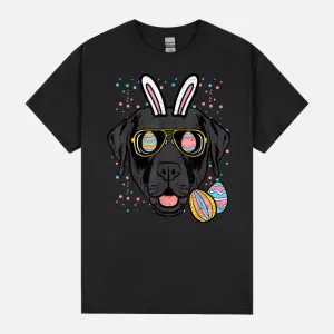 Easter Bunny Black Labrador Face Dog Lover Men Women Kids Unisex T-Shirt