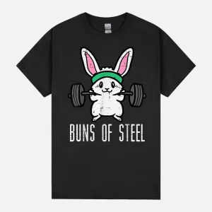 Easter Bunny Buns Of Steel Funny Workout Gym Women Girls Unisex T-Shirt