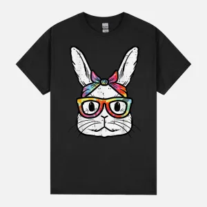 Easter Bunny Face Tie Dye Rabbit Hippie Women Girls Teens Unisex T-Shirt
