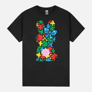 Easter Bunny Rabbit Puzzle Autism Awareness Women Boys Kids Unisex T-Shirt