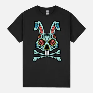 Easter Bunny Sugar Skull Funny Rabbit Mexican Men Women Kids Unisex T-Shirt