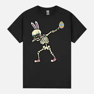 Easter Dabbing Skeleton Bunny Funny Boys Girls Kids Toddler Unisex T-Shirt