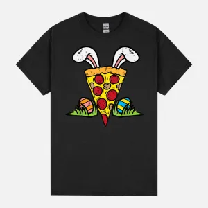 Easter Pizza Slice Bunny Ears Funny Snack Food Lover Foodie Unisex T-Shirt