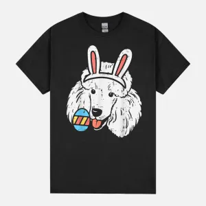Easter Poodle Bunny Face Cute Dog Lover Owner Men Women Kids Unisex T-Shirt