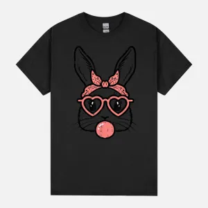 Easter Rabbit Head Bubble Gum Cute Toddler Girls Kids Youth Unisex T-Shirt
