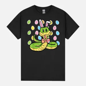 Easter Snake Bunny Eggs Funny Rabbit Animal Kids Men Women Unisex T-Shirt
