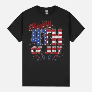 Fireworks Happy 4th Of July US Flag American 4th Of July Unisex T-Shirt