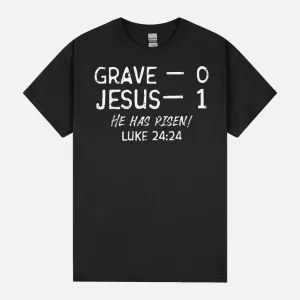 Grave 0 Jesus 1 He Has Risen Jesus Religious Easter Christ Unisex T-Shirt