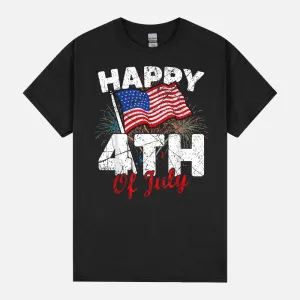 Happy 4th Of July Patriotic American US Flag 4th Of July Unisex T-Shirt