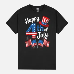Happy 4th Of July Patriotic American US Flag 4th Of July Unisex T-Shirt