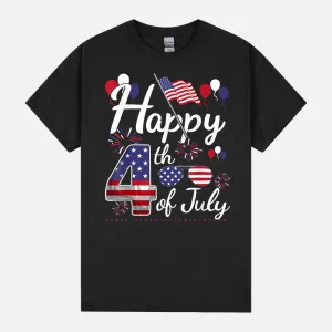 Happy 4th Of July Patriotic American US Flag 4th Of July Unisex T-Shirt