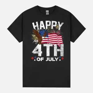 Happy 4th Of July Patriotic American US Flag 4th Of July Unisex T-Shirt