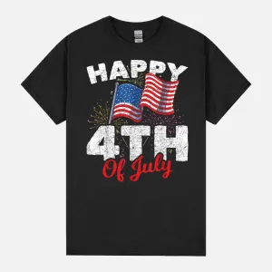 Happy 4th Of July Patriotic American US Flag 4th Of July Unisex T-Shirt
