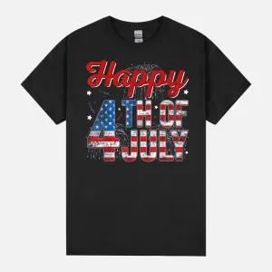 Happy 4th Of July Patriotic American USA Flag 4th Of July Unisex T-Shirt