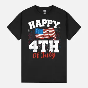 Happy 4th Of July Patriotic American USA Flag Fourth Of July Unisex T-Shirt