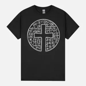 He is Risen Easter Day Christian Cross Jesus Resurrection Unisex T-Shirt