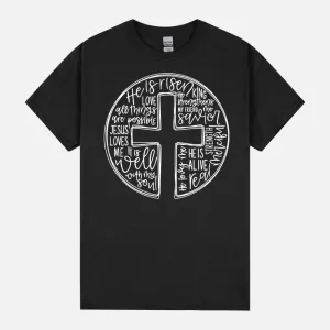 He is Risen Easter Day Christian Cross Jesus Resurrection Pullover Hoodie Unisex T-Shirt