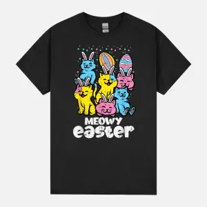 Meowy Easter Bunny Cats Spring Animal Pet Women Girls Kids Unisex T-Shirt