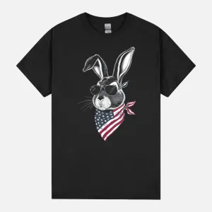 Merica Bunny Rabbit 4th Of July - Easter Bunny Sunglasses Unisex T-Shirt