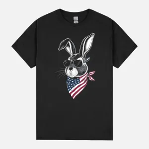 Merica Bunny Rabbit 4th Of July - Easter Bunny Sunglasses Pullover Hoodie Unisex T-Shirt