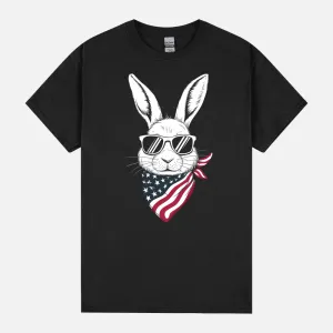Merica Bunny Rabbit 4th Of July - Easter Bunny Sunglasses Sweatshirt Unisex T-Shirt