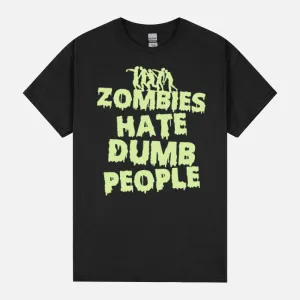 Zombies Hate Dumb People Halloween Unisex T-Shirt